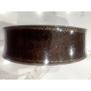 Member's Mark Premium Wired Edge Brown & Gold  1.5" Wide x 50 Yards NEW